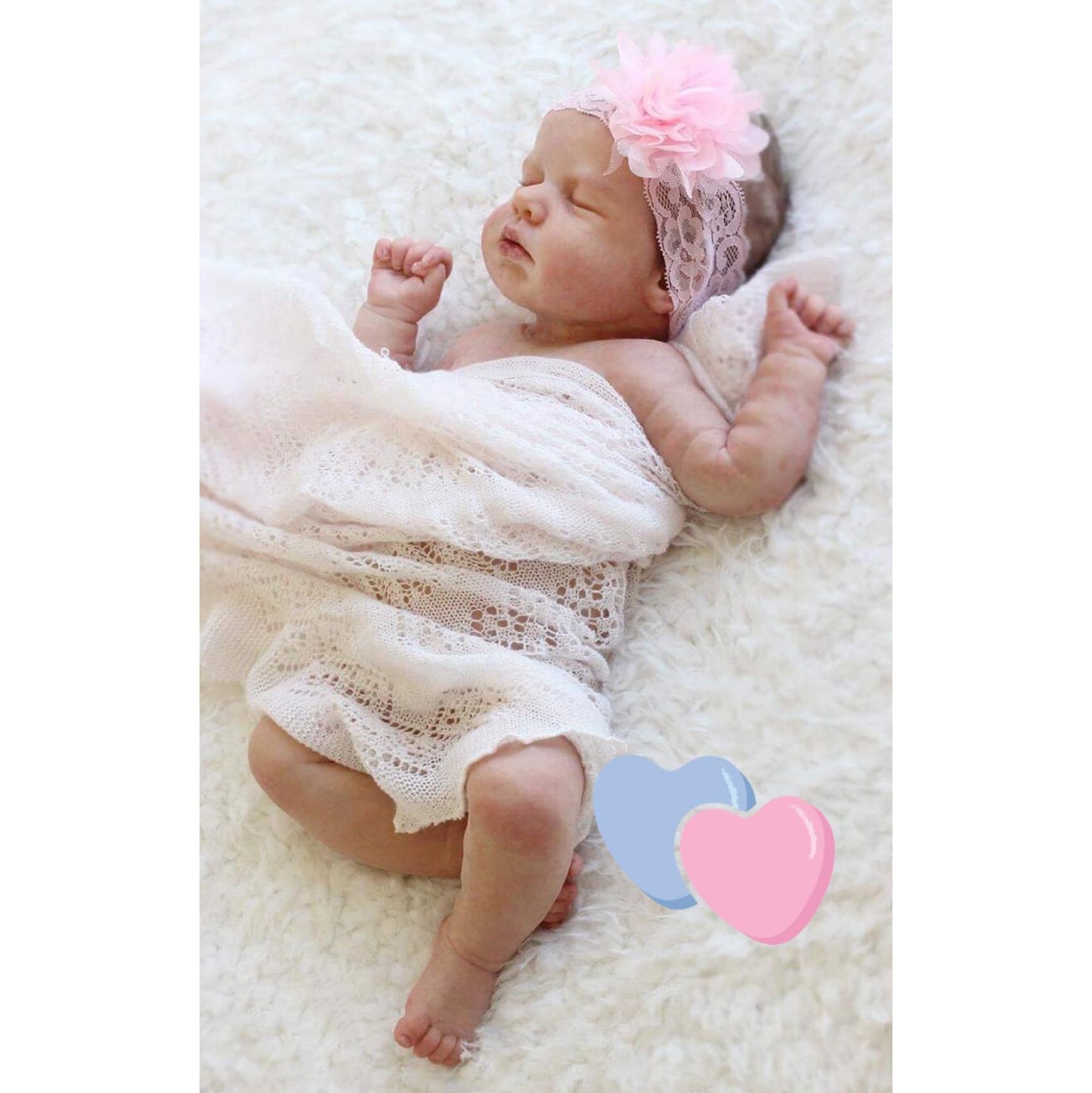 🎁[New Gift Idea] 20" Lifrlike Reborn Newborn Adorable Doll Girl With a Lovely Blush on the Cheek By Dollreborns®