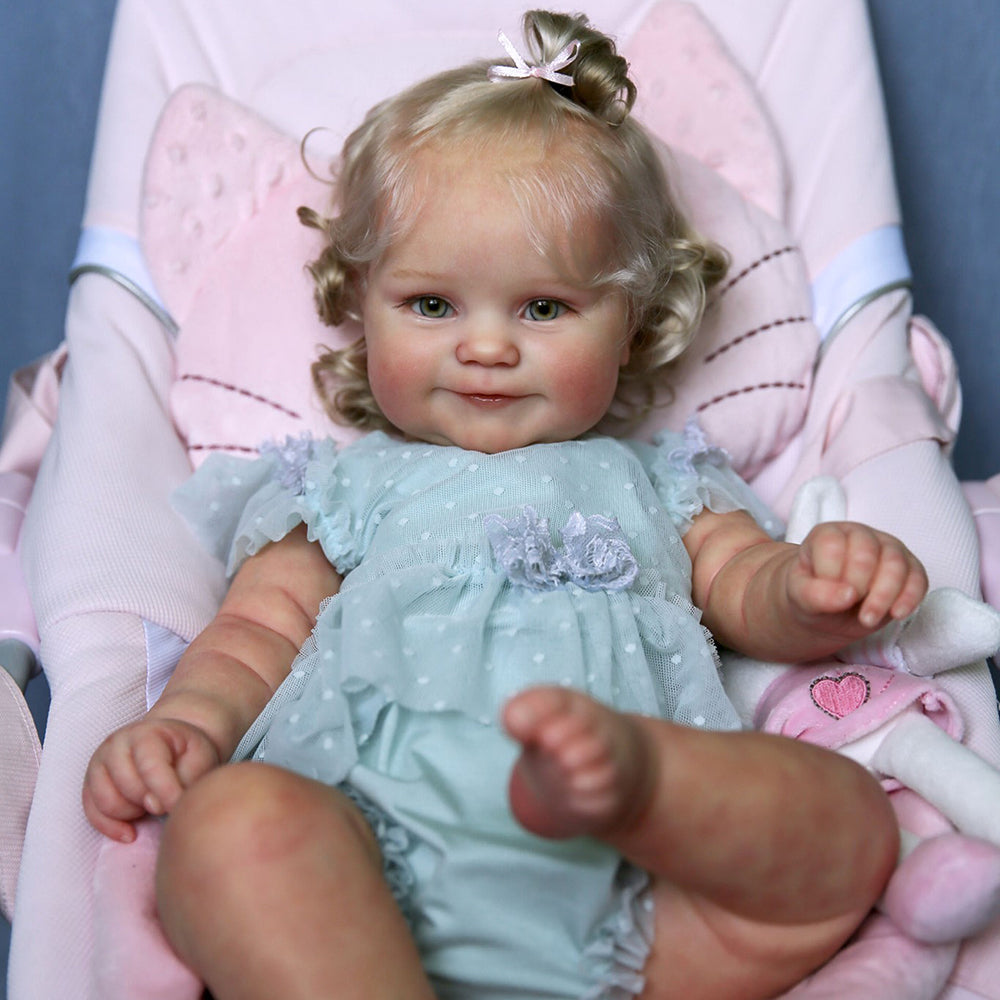 [Heartbeat+Sound] 20'' Real Lifelike Soft Weighted Body Reborn Toddlers Baby Girl Evelyn By Dollreborns®