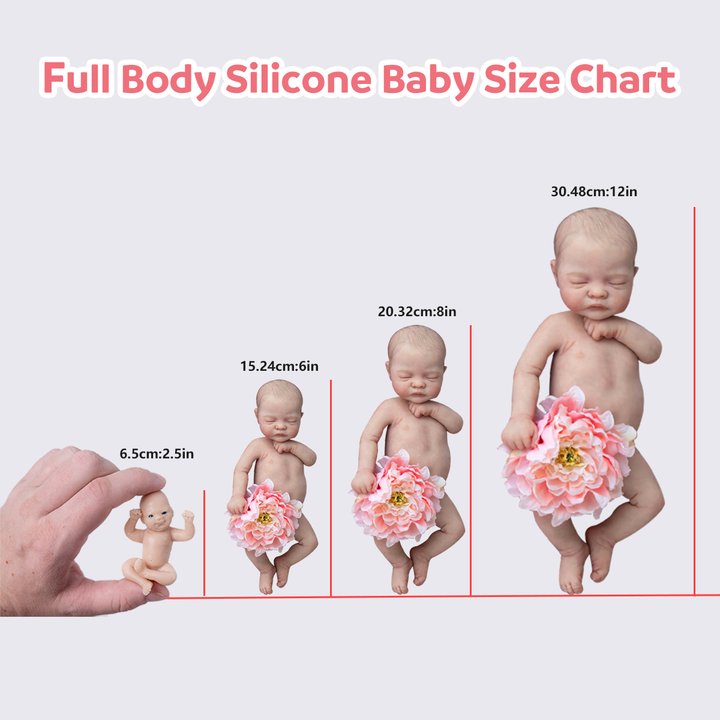 [Adoption Offer]12"&17" Flexible Full Silicone Reborn Baby Doll Girl Sebastian,Each Baby Doll is Unique By Dollreborns®