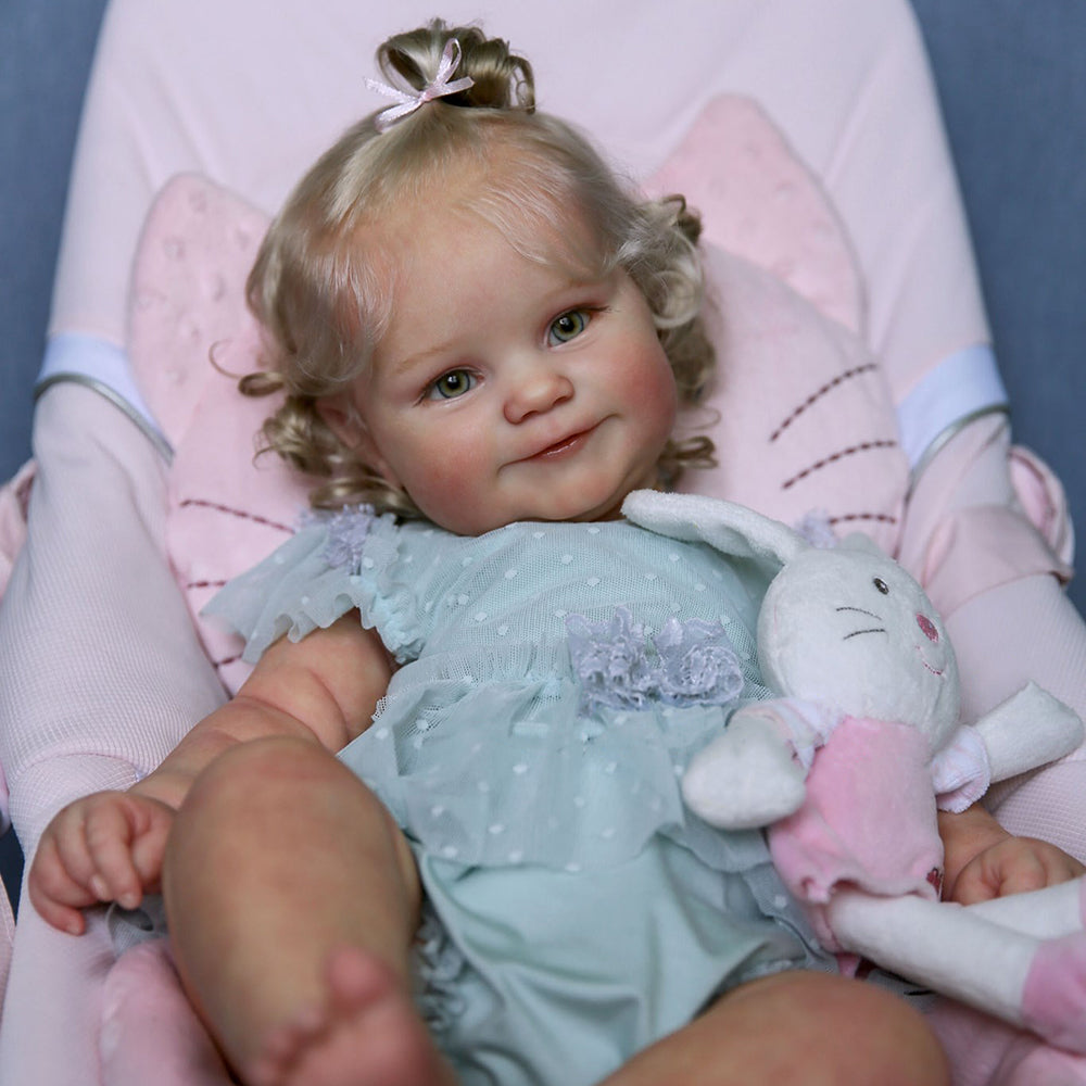 [Heartbeat+Sound] 20'' Real Lifelike Soft Weighted Body Reborn Toddlers Baby Girl Evelyn By Dollreborns®