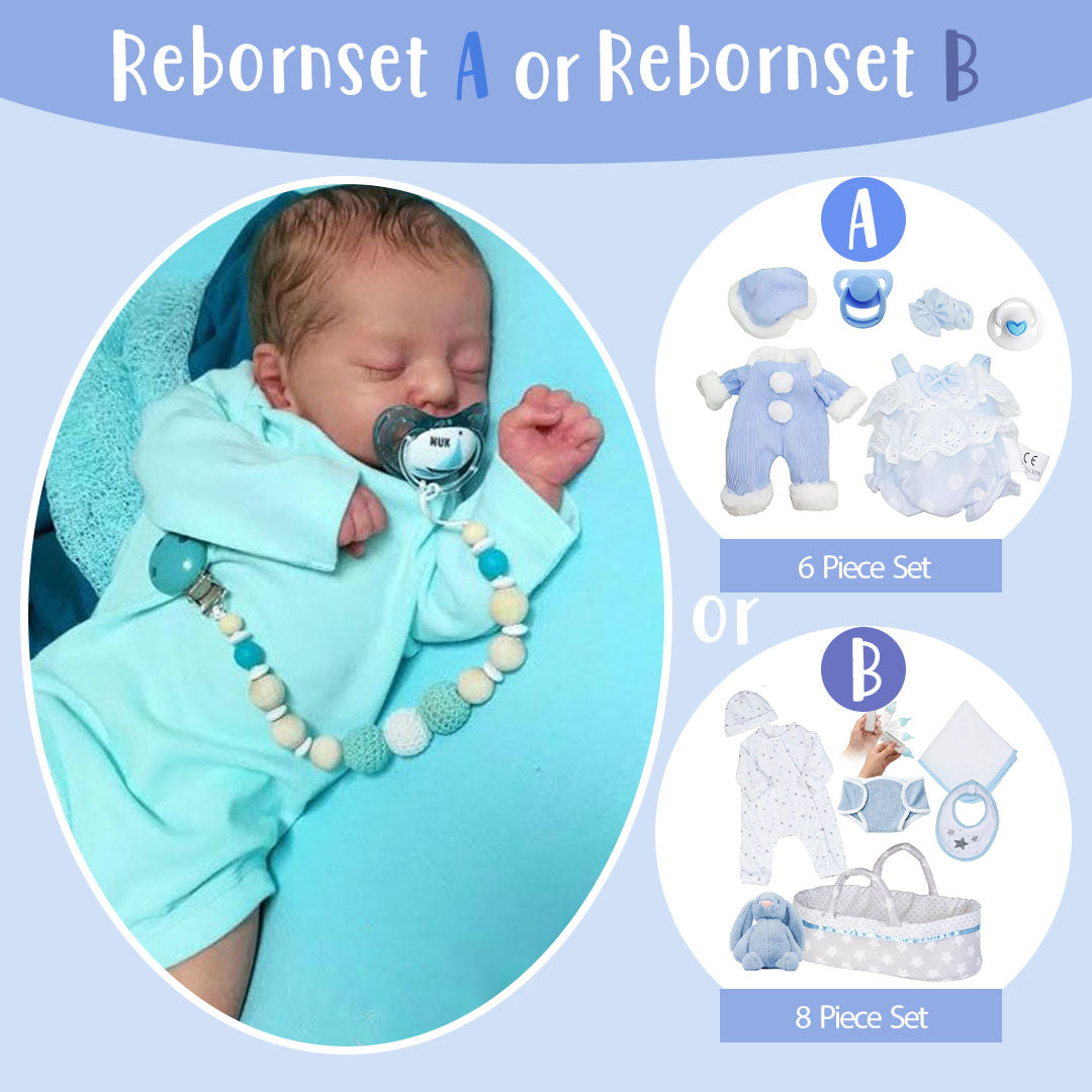 [Newborn Boy Doll]12'' Realistic Reborn Baby Doll Real Silicone Vinyl Baby Named Ian