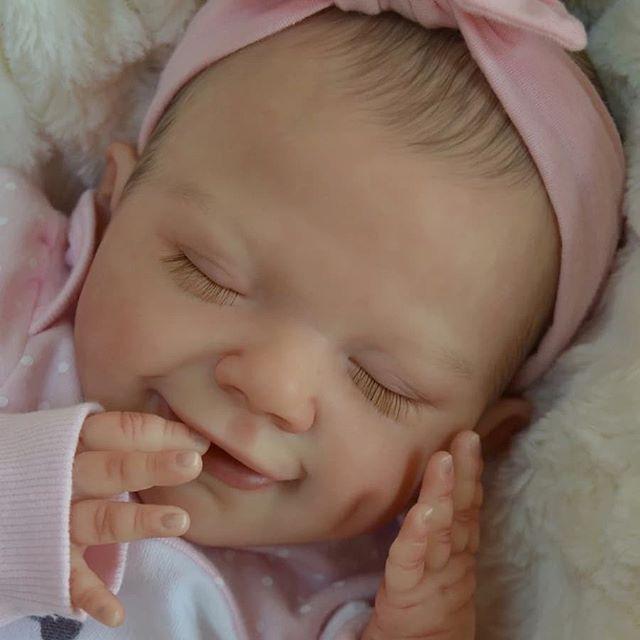 Real Mini Asleep Baby 12'' Realistic Reborn Baby Girl Sweet Truly Theresa Newly Crafted By Dollreborns®