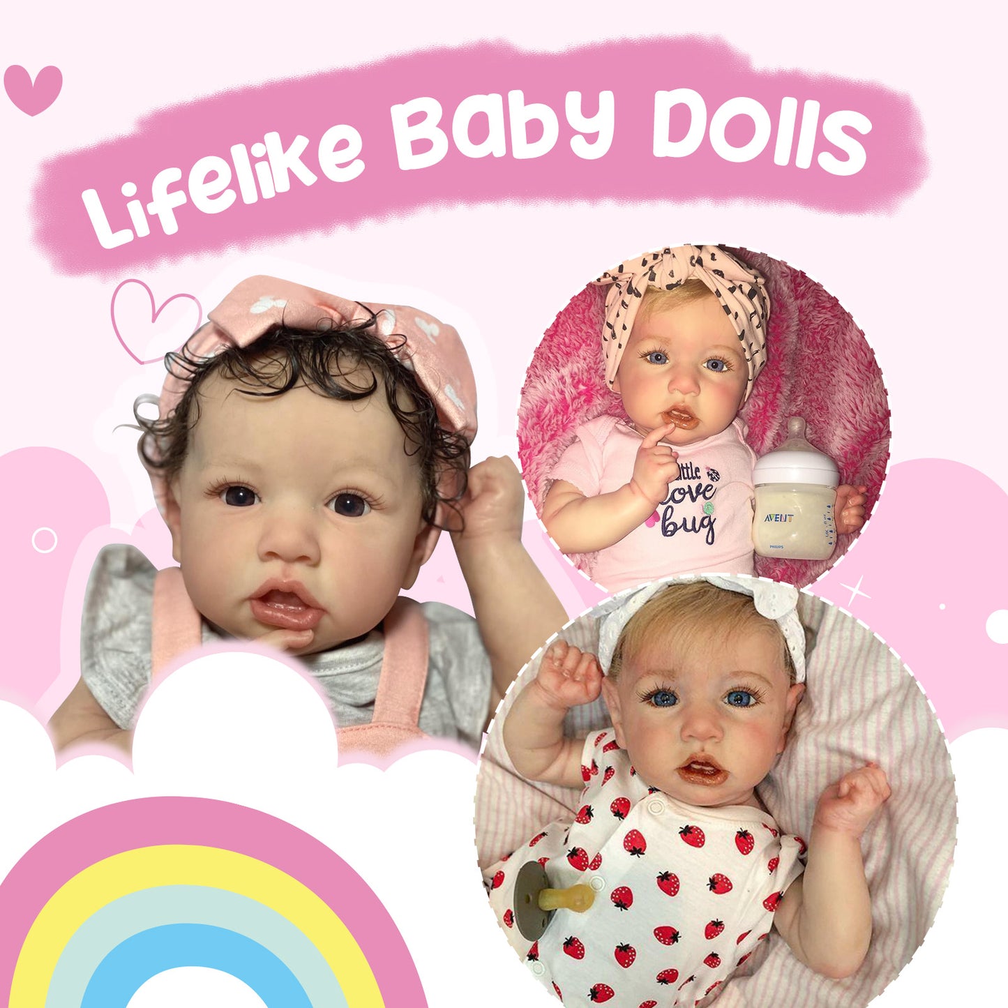 [Last-Minute Gift]12'' Realistic Newborn Rebirth Baby Doll Alina Silicone Vinyl Full Body Mini Girl Look Real By Dollreborns®