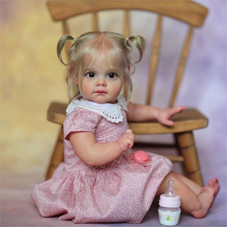 [Dolls with "Heartbeat" and Sound] 12'' & 15'' Awake Maggi Aislinn Realistic Full Body Silicone Reborn Baby Girl With Granny Grey Hair By Dollreborns®