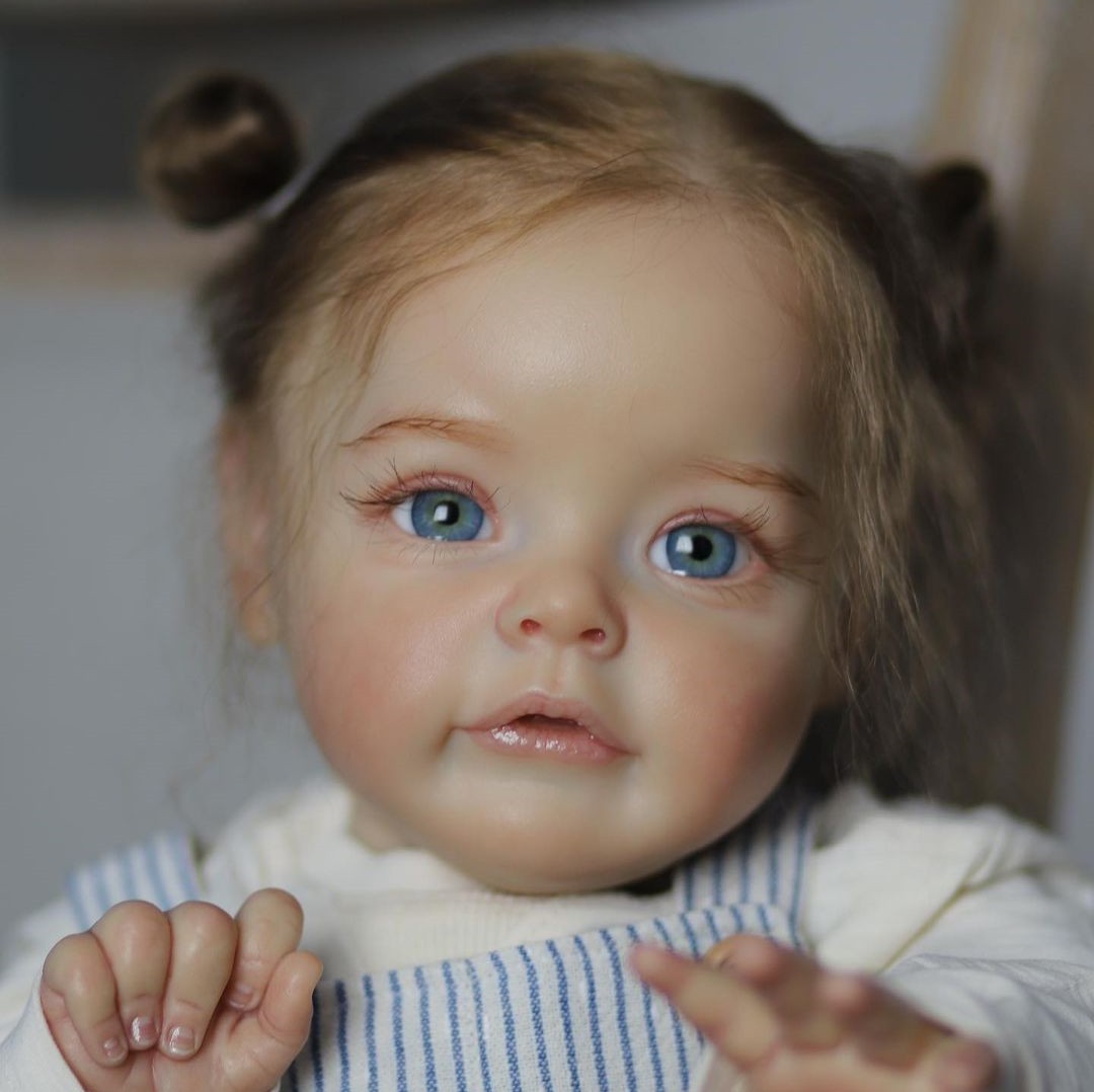 Dollreborns®22'' Realistic Reborn Beautiful Lifelike Baby Doll Girl with Curly Hair Named Alayna-Best Gift for Children