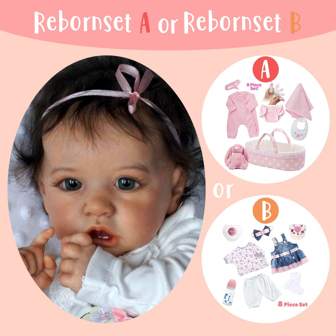 [Last-Minute Gift]12'' Realistic Newborn Rebirth Baby Doll Alina Silicone Vinyl Full Body Mini Girl Look Real By Dollreborns®