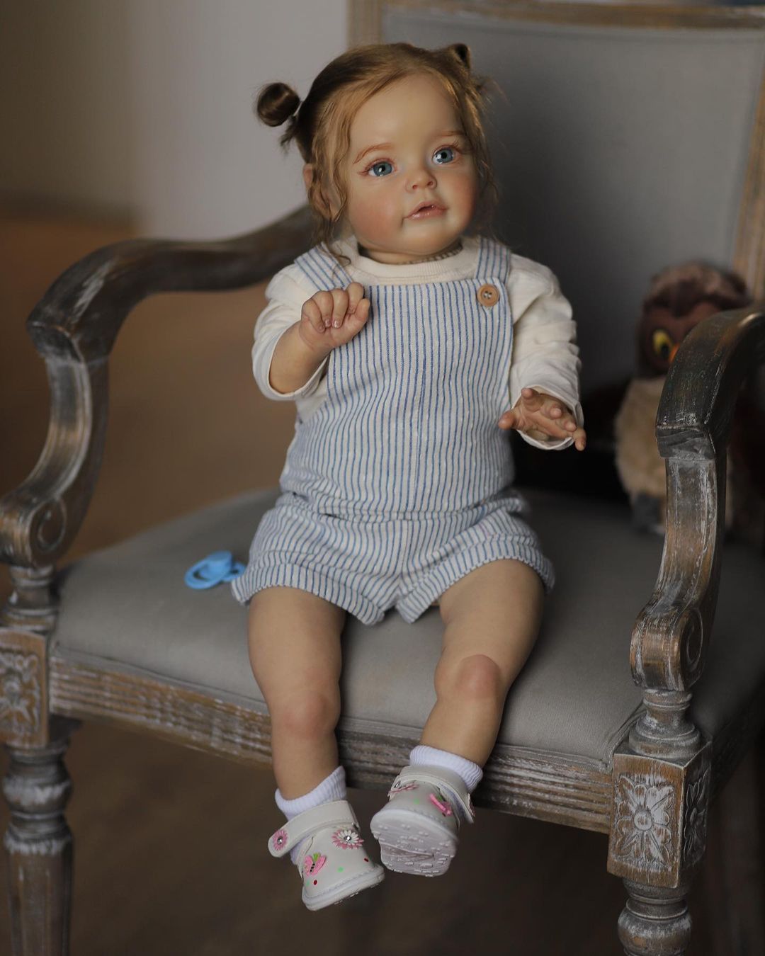 Dollreborns®22'' Realistic Reborn Beautiful Lifelike Baby Doll Girl with Curly Hair Named Alayna-Best Gift for Children