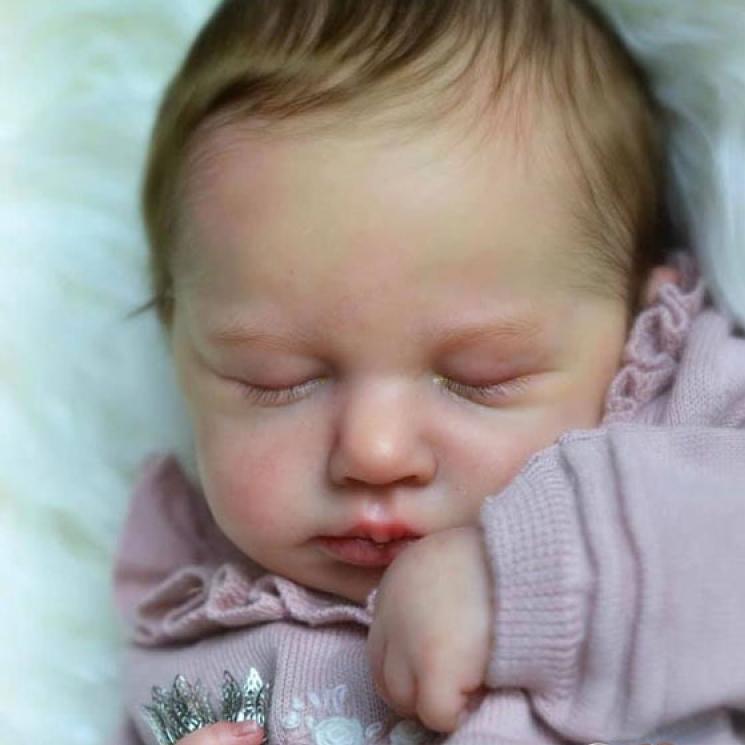 Dollreborns® Sleeping Dreams 20'' Verena Truly Realistic Newborn Reborn Baby Girl Doll with “Heartbeat” and Coos