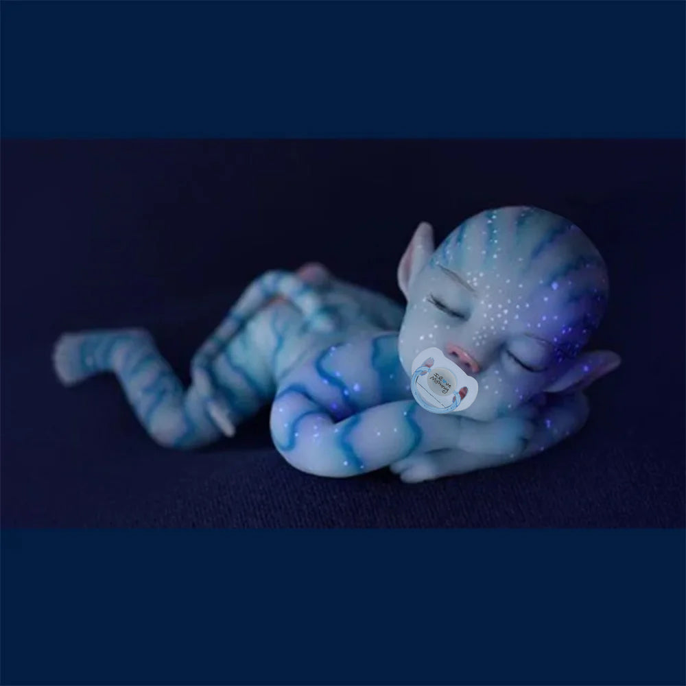 [Free Gift Box] 12'' Realistic Pretty Reborn Reborn Baby Afra Handmade Fantasy Baby Reborn Blue Reborn Baby Doll Boy or Girl By Dollreborns®