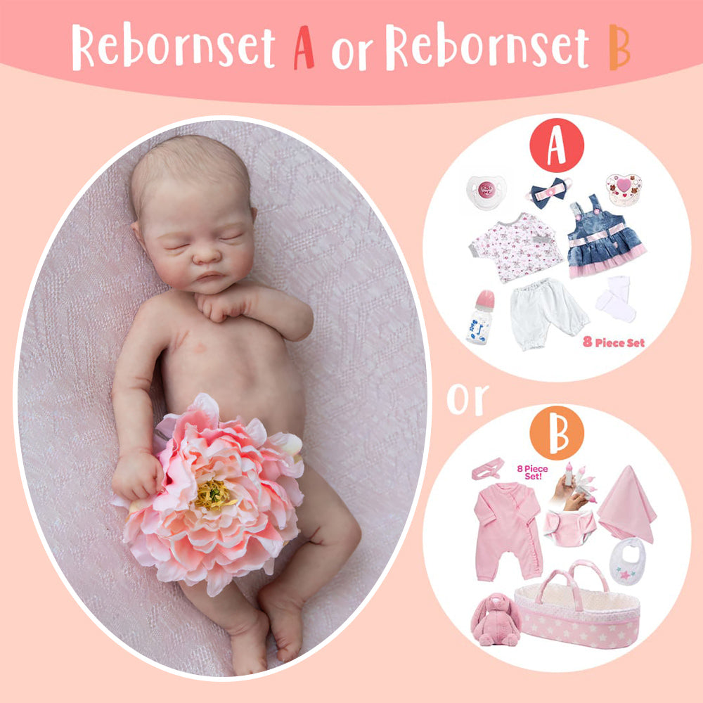 Artwork Level! 20" Newborn Baby Girl Felicity Doll That Look Real,Cute Lifelike Handmade High-level Vinyl Reborn Sleeping Doll By Dollreborns®