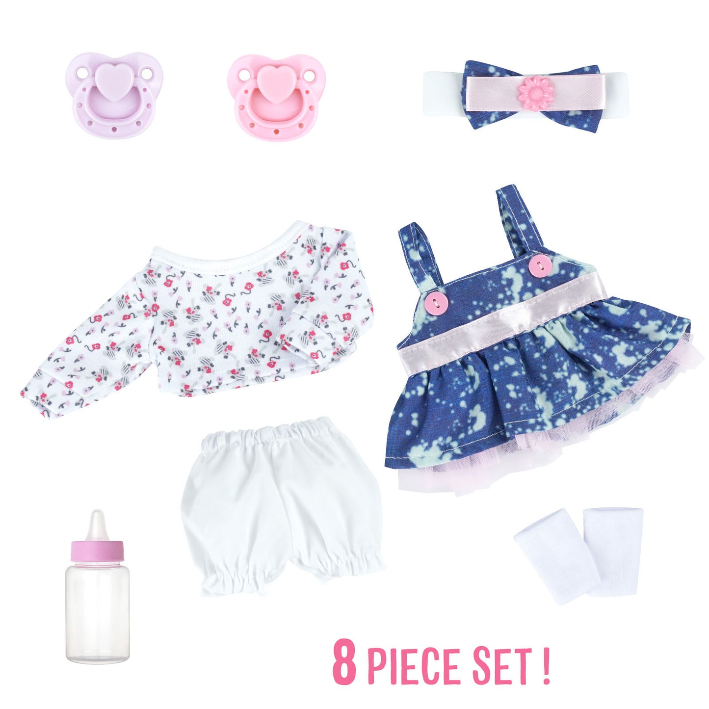 [Suitable for 12'' Girl] Time-Limited Offer! [EXTRA 10% OFF] Adoption Reborn Baby Essentials-8pcs Gift Set B By Dollreborns®