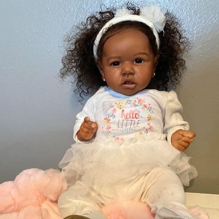 Miniature 12'' African American Diaz Realistic Cute Black Reborn Baby Doll Girl Toy By Dollreborns®