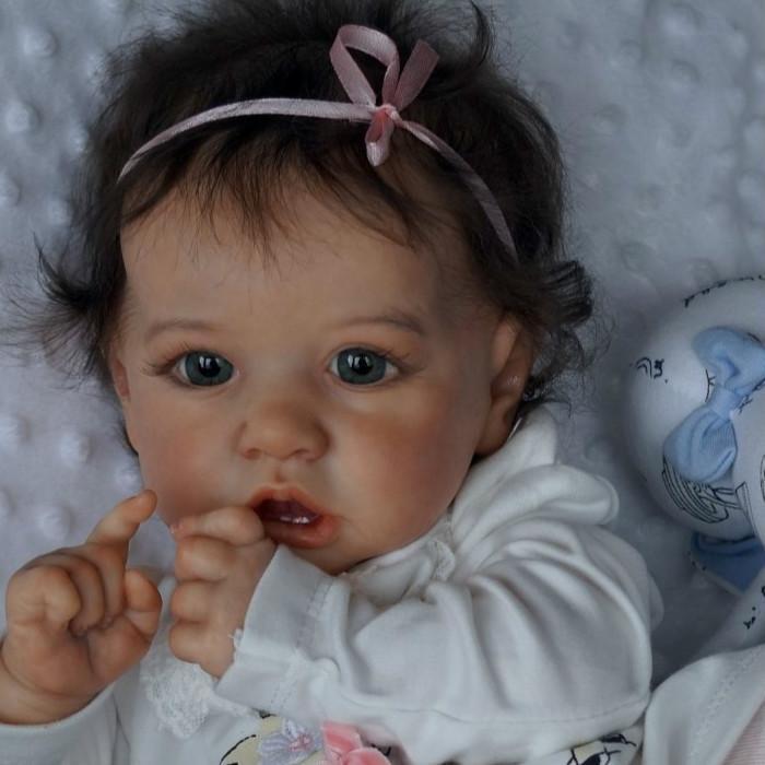 Super Realistic 20'' Lifelike Alina Soft Weighted Body Reborn Baby Doll Girl, Best Gift For Kids By Dollreborns®