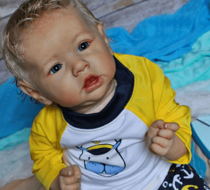 Reborn Baby Boy 12'' Realistic Handsome Baby Doll Ruby With Blond Hair By Dollreborns®