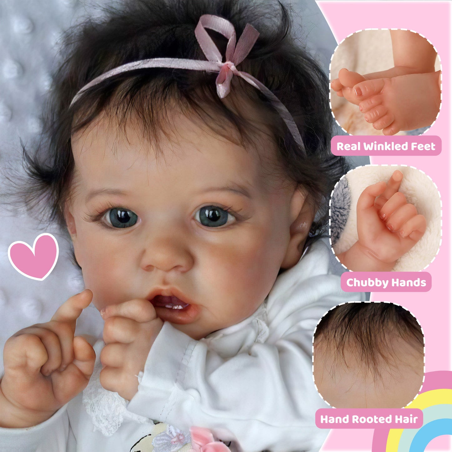 [Last-Minute Gift]12'' Realistic Newborn Rebirth Baby Doll Alina Silicone Vinyl Full Body Mini Girl Look Real By Dollreborns®