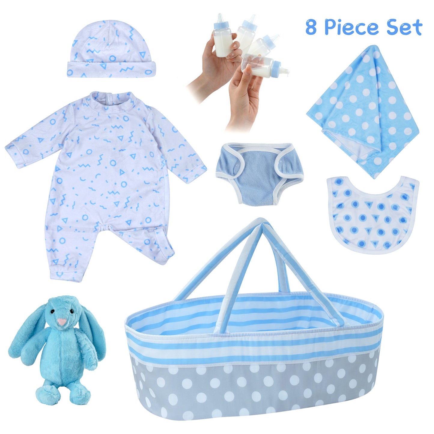 [Suitable for 17''~22''] Time-Limited Offer! [EXTRA 10% OFF]Dollreborns® Adoption Reborn Baby Essentials-8pcs Gift Set