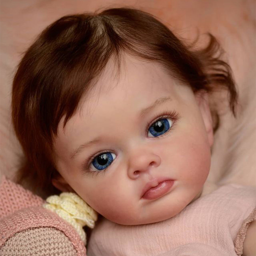 20" Reborn Baby Dolls Realistic Soft Weighted Body Truly Cloth Body Reborn Cute Toddler Baby Girl Matti