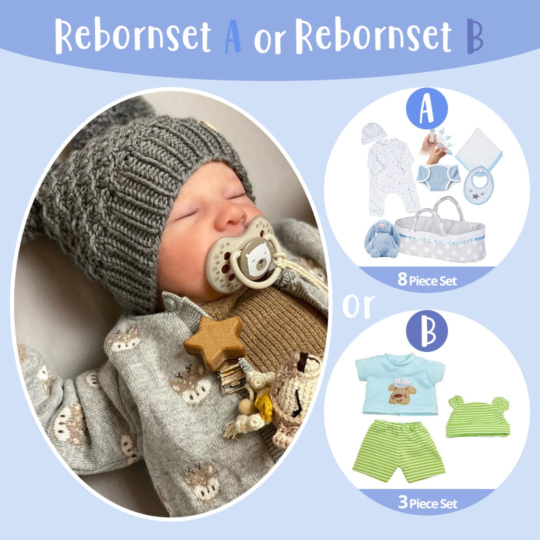 Reborn Shops 12'' Truly Look Real Life Newborn Baby Boy Dolls Named Claire, Handcrafted of High Quality Real Touch Vinyl by Dollreborns®