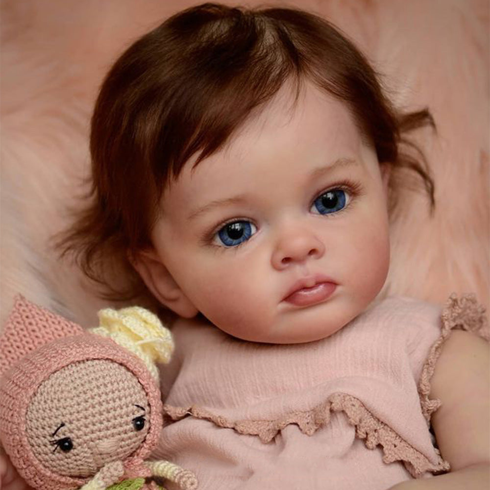 20" Reborn Baby Dolls Realistic Soft Weighted Body Truly Cloth Body Reborn Cute Toddler Baby Girl Matti