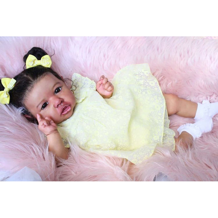 Dollreborns®African American 12'' Handmade Clever Cristian Reborn Baby Doll Girl By Dollreborns