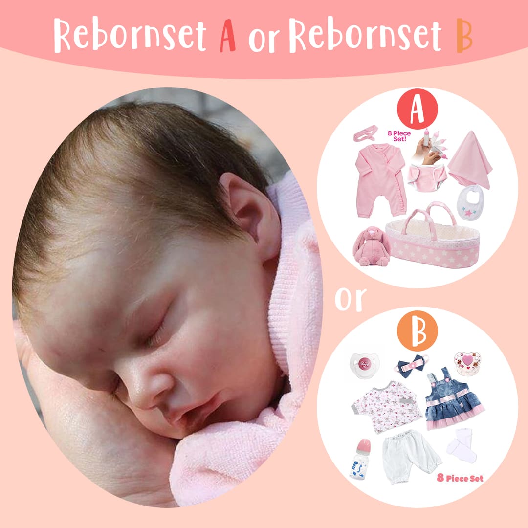 [Asleep Doll] 12'' Super Trending Realistic Miniature Reborn Baby Girl Doll Sanne By Dollreborns®