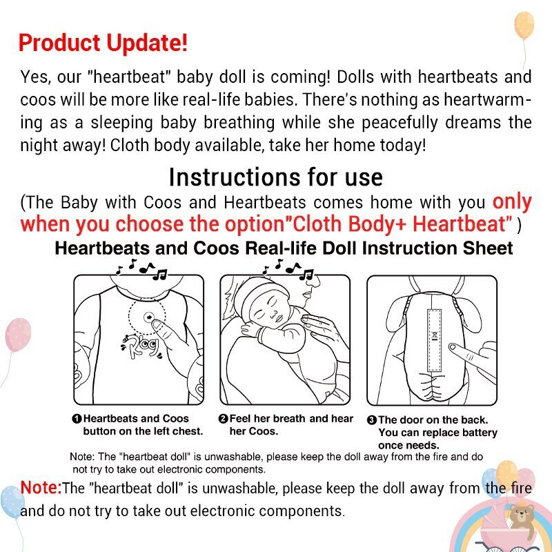 Dollreborns® 20'' Soft Weighted Body Toryn Truly Lifelike LouLou Silicone Sleeping Reborn Baby Girl with “Heartbeat” and Coos