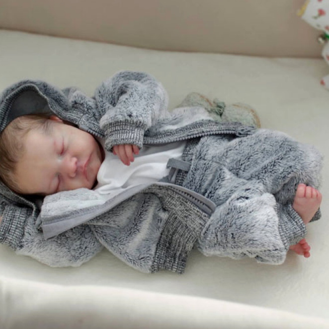 Sleeping Dreams 12'' Truly Sike Reborn Baby Doll Boy, Lifelike Soft Full Body Silicone Doll By Dollreborns®