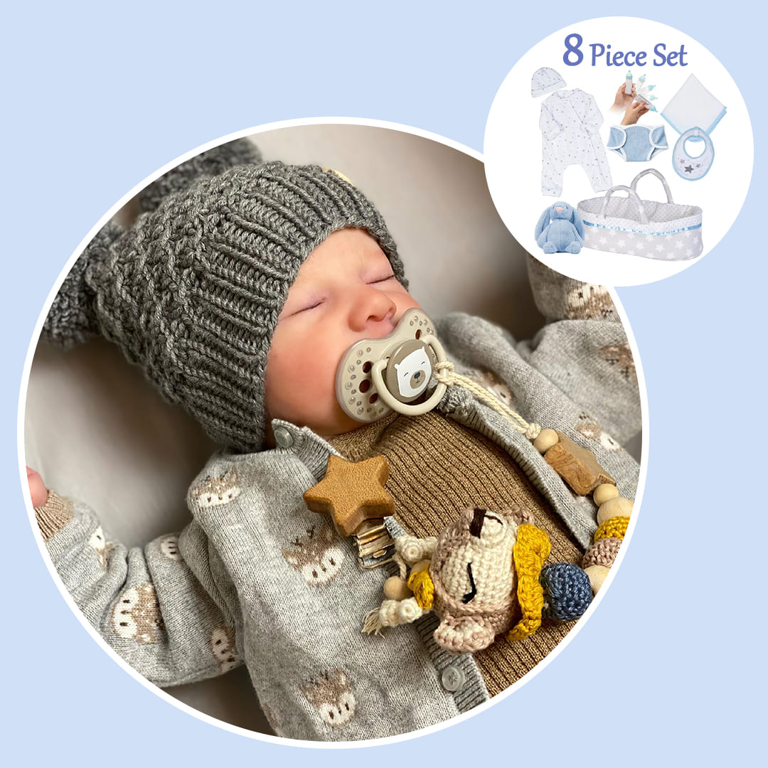 Reborn Shops 12'' Truly Look Real Life Newborn Baby Boy Dolls Named Claire, Handcrafted of High Quality Real Touch Vinyl by Dollreborns®