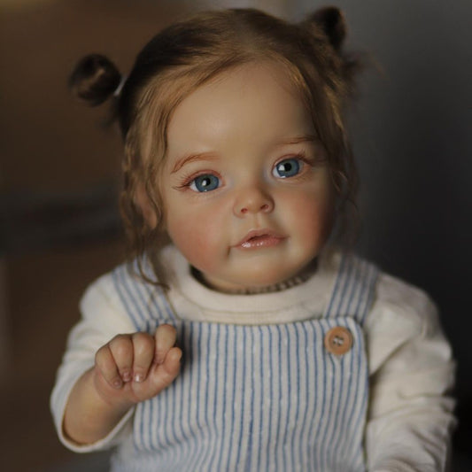 Dollreborns®22'' Realistic Reborn Beautiful Lifelike Baby Doll Girl with Curly Hair Named Alayna-Best Gift for Children