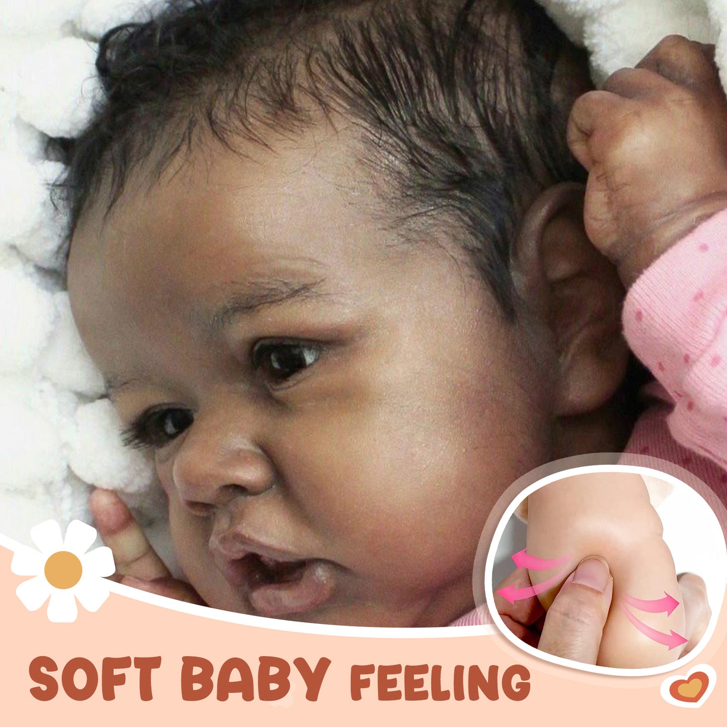 Super Trending12'' Chaya Realistic Sweet Safest Silicone Black African American Baby Doll Girl By Dollreborns®