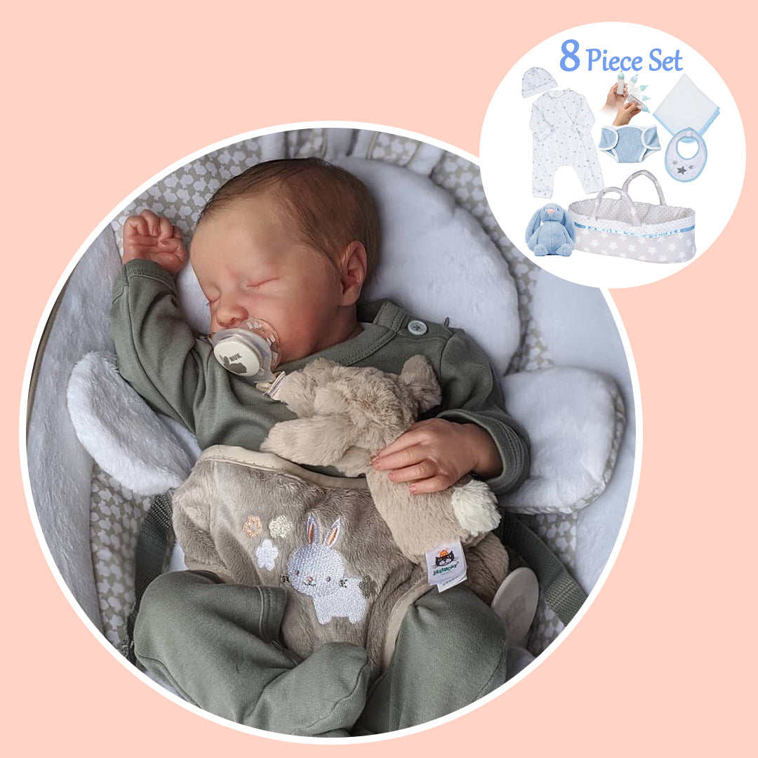 Realistic 12'' Real Lifelike Nateka Handsome Asleep Reborn Baby Boy For Girls By Dollreborns®