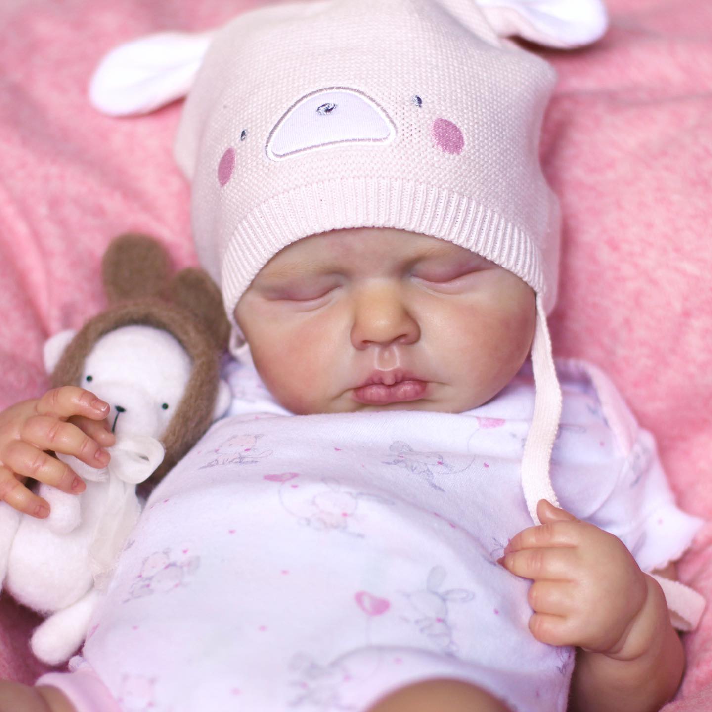 20'' Lifelike Soft Touch Silicone Vinyl Reborn Baby Doll Girl with Adorable Face Named Adela