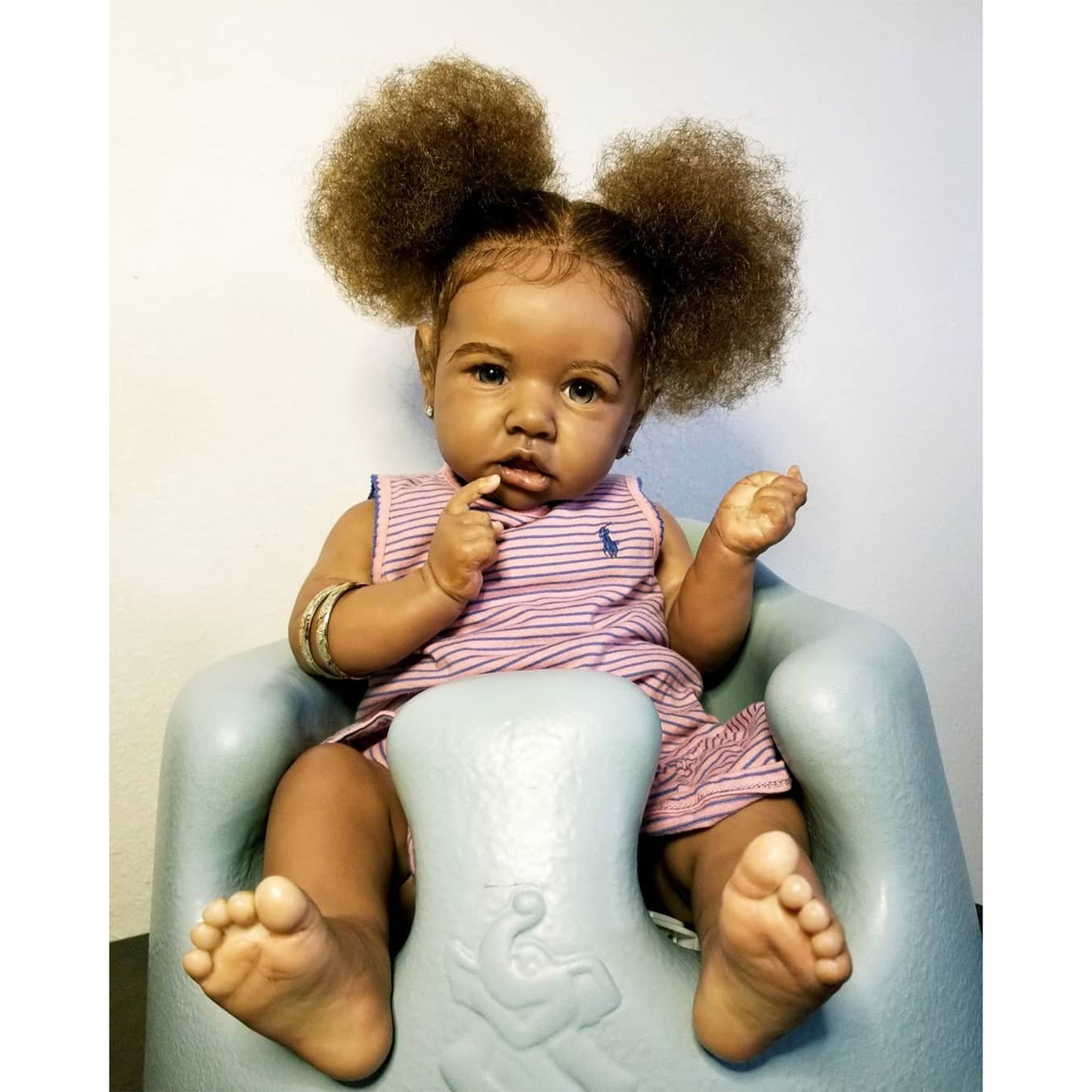 Realistic Handmade 12'' Nalani Curly Hair Black African American Reborn Baby Doll Girl By Dollreborns®