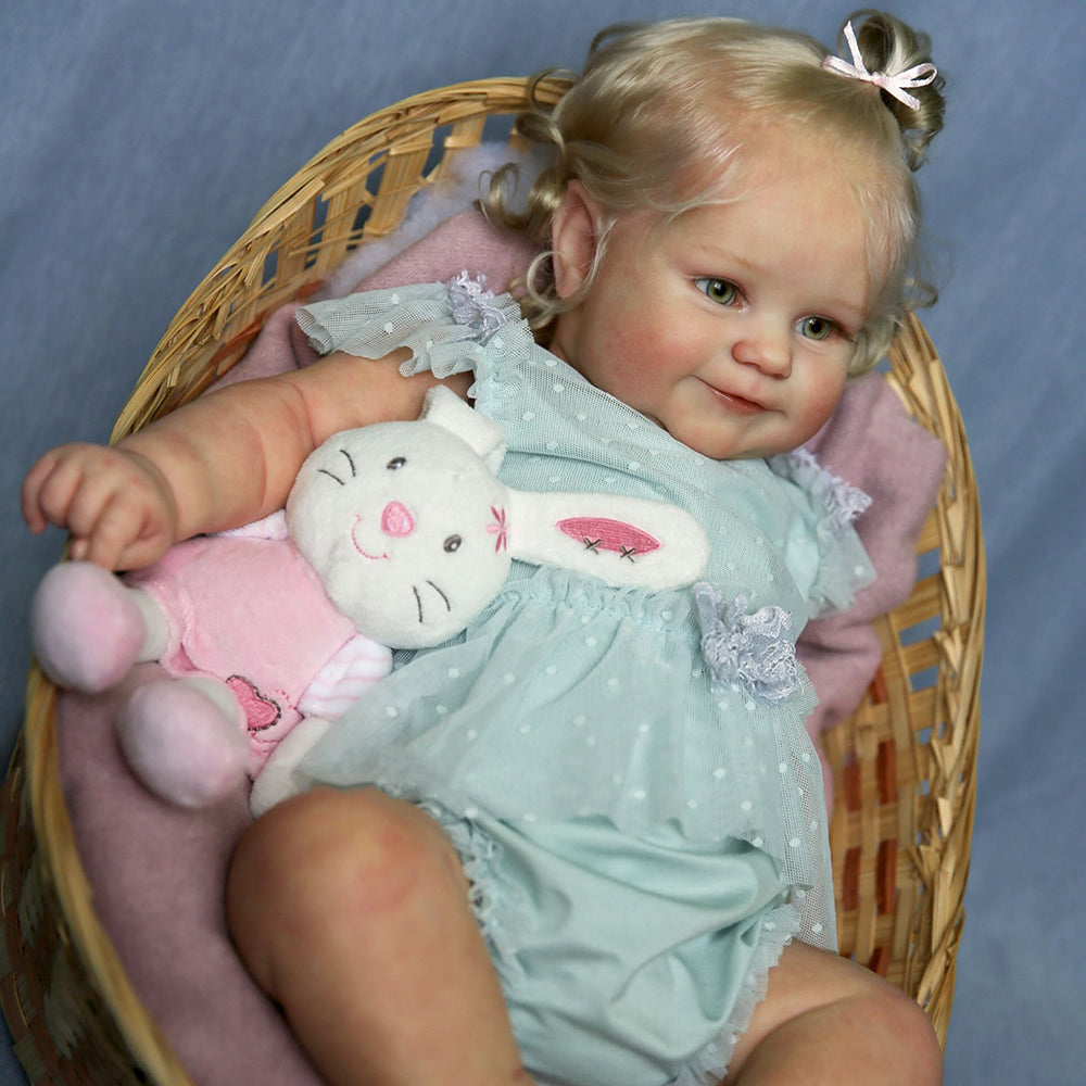 [Heartbeat+Sound] 20'' Real Lifelike Soft Weighted Body Reborn Toddlers Baby Girl Evelyn By Dollreborns®