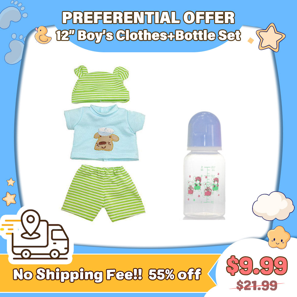 💥[Preferential Offer]-12” Boy’s Clothes+Bottle Set