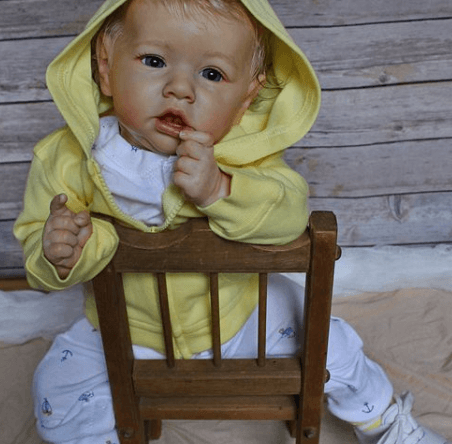 Dollreborns®12'' Realistic Handsome Awake Lifelike Reborn Baby Boy Doll Named George By Dollreborns