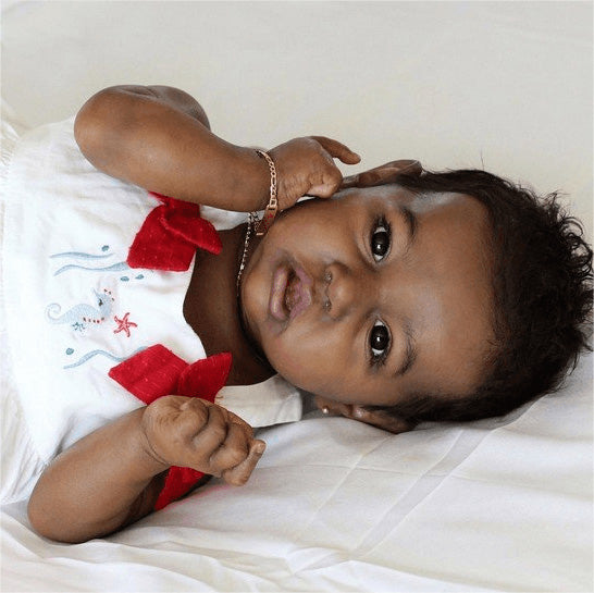 Dollreborns®Mini Black Baby 12'' Realistic African American Reborn Doll Girl Truly Look Real Kennedy