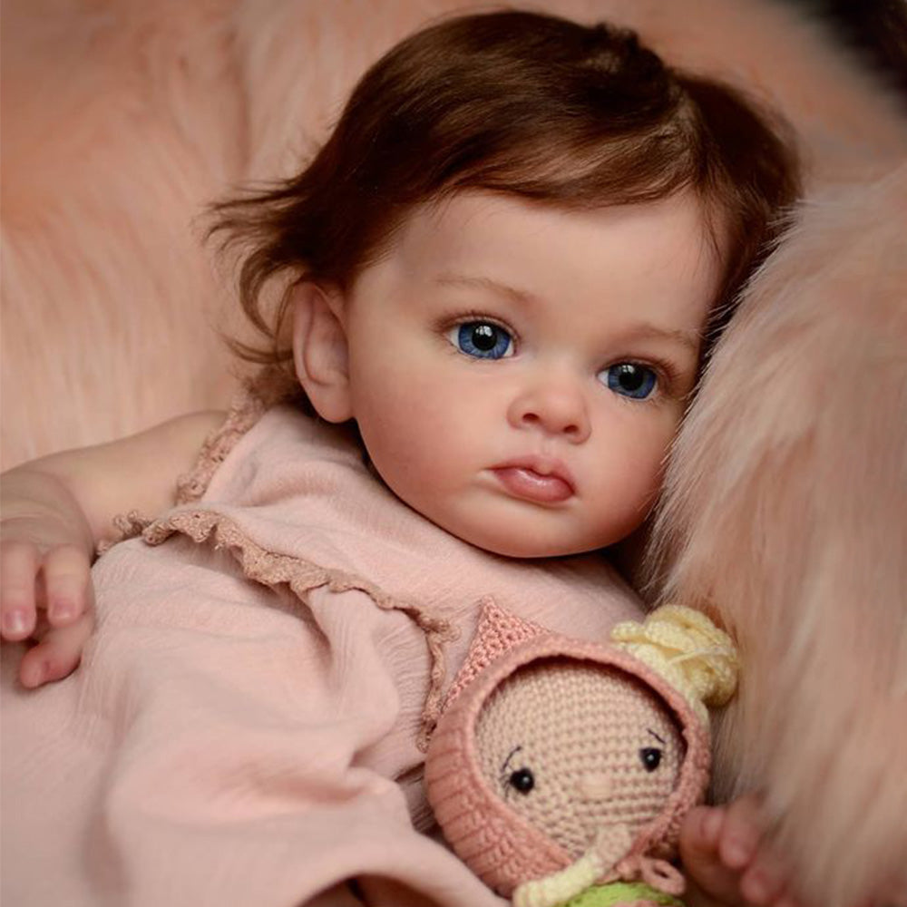 20" Reborn Baby Dolls Realistic Soft Weighted Body Truly Cloth Body Reborn Cute Toddler Baby Girl Matti