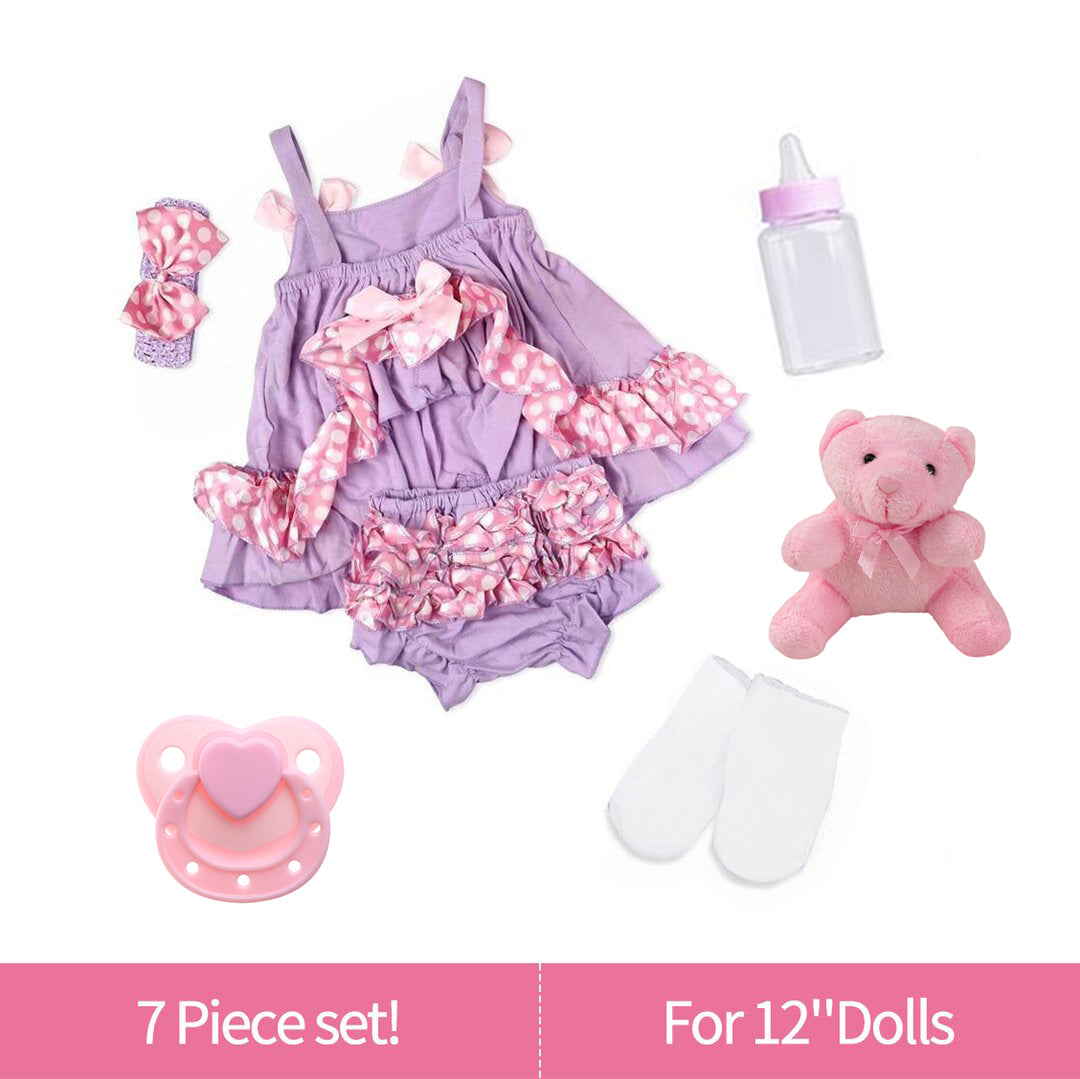 For 12 Inches Baby Time-Limited Offer! [EXTRA 10% OFF]Dollreborns®Adoption Reborn Baby Essentials-7pcs Gift Set C