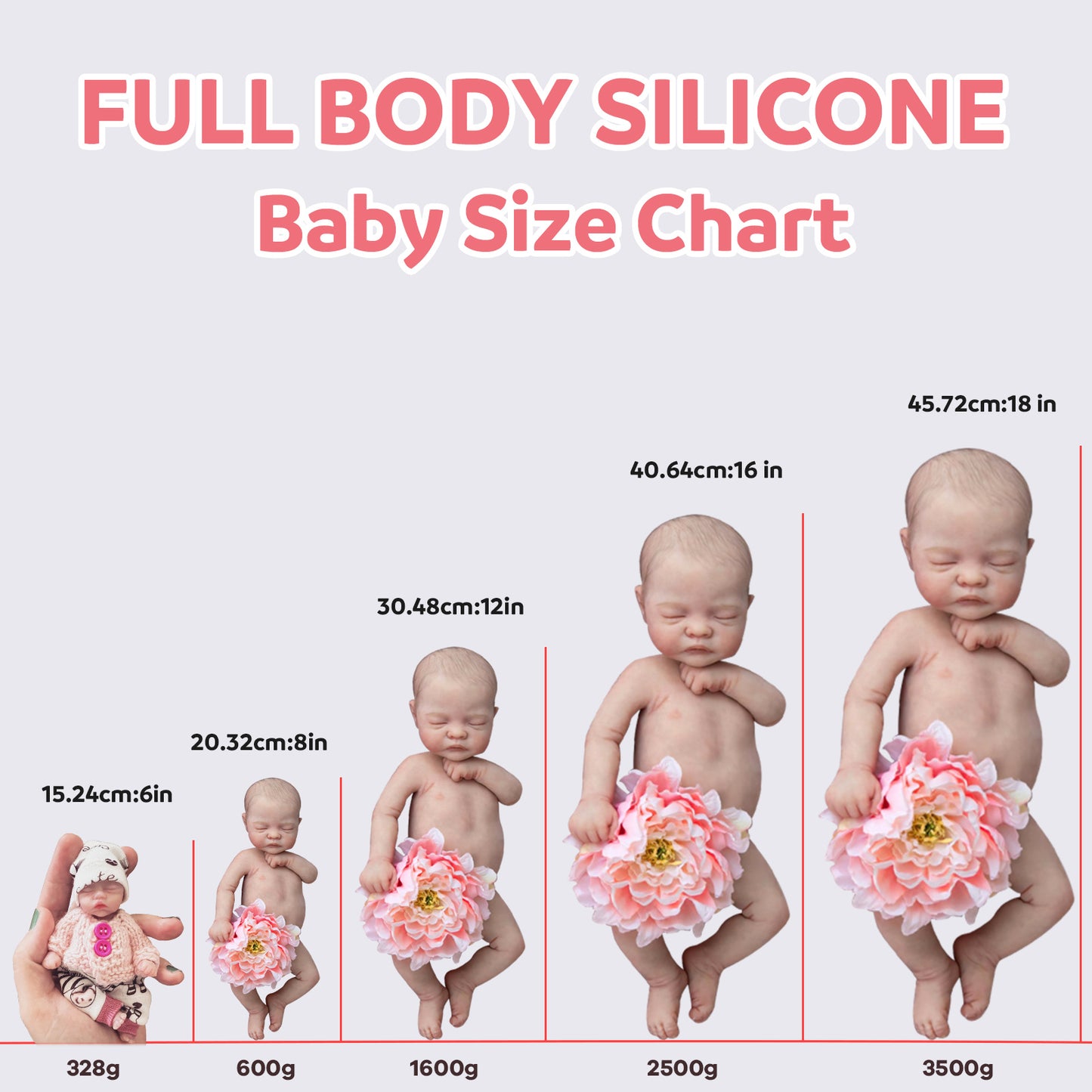 🎀12"&16" Flexible Waterproof Full Solid Silicone Real Baby Feeling Reborn Baby Doll Girl or  Boy Ollie, Sweet Dreamly Baby By Dollreborns®