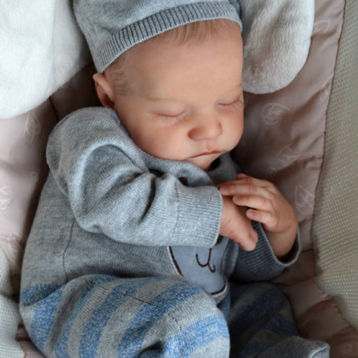 [Reborn Baby Boy] 12'' Lifelike Asleep Newborn Carley Handsome Full Body Silicone Vinyl Reborn Dolls By Dollreborns®