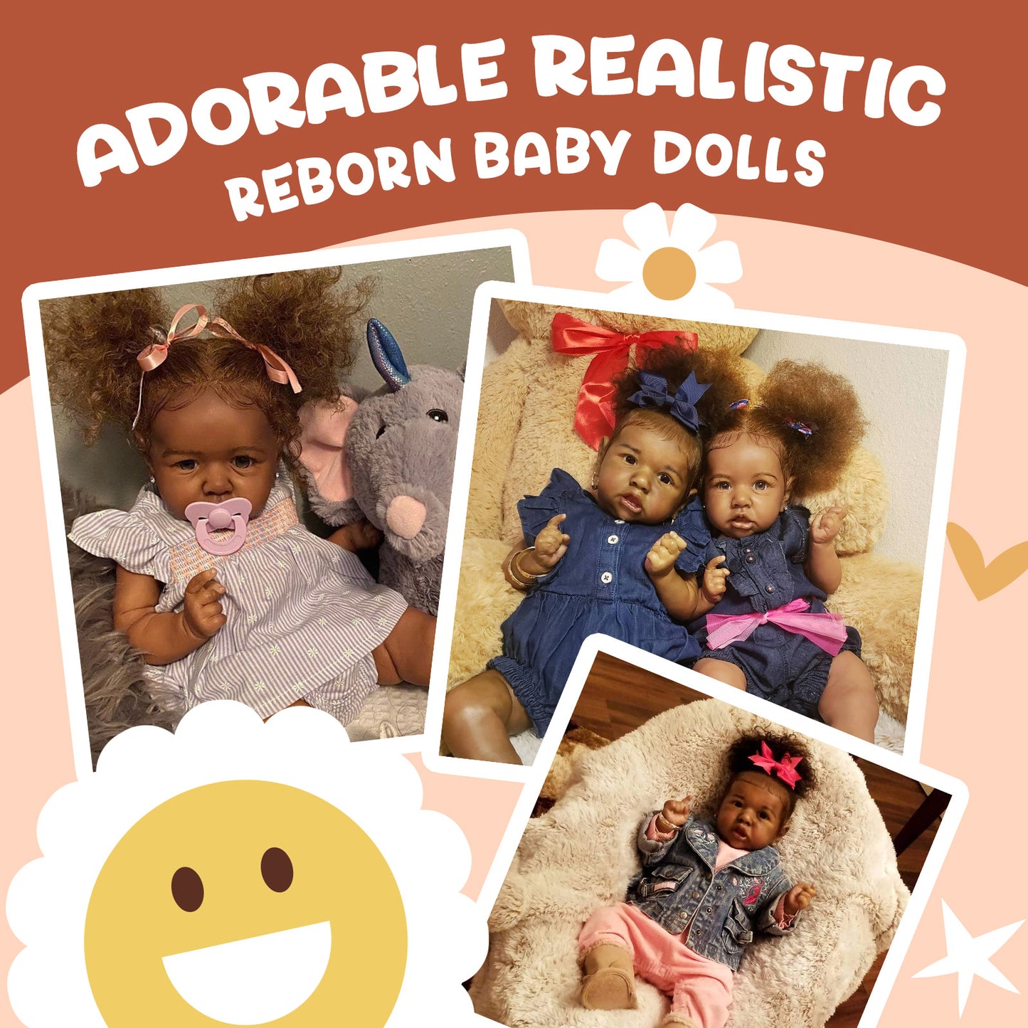 Super Trending12'' Chaya Realistic Sweet Safest Silicone Black African American Baby Doll Girl By Dollreborns®