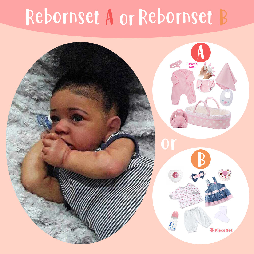 [Heartbeat & Sound] 20'' Lifelike Black Realistic Little Diana African American Newborn Reborn Baby Girl By Dollreborns®