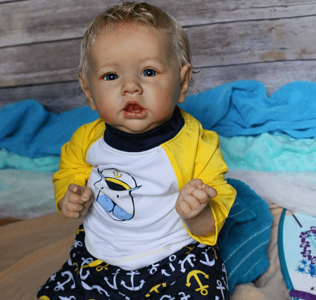 Reborn Baby Boy 12'' Realistic Handsome Baby Doll Ruby With Blond Hair By Dollreborns®