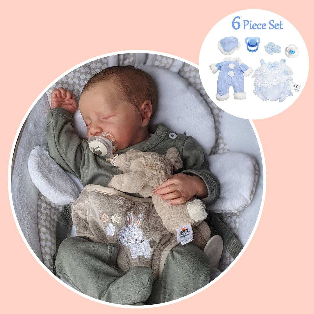 Realistic 12'' Real Lifelike Nateka Handsome Asleep Reborn Baby Boy For Girls By Dollreborns®