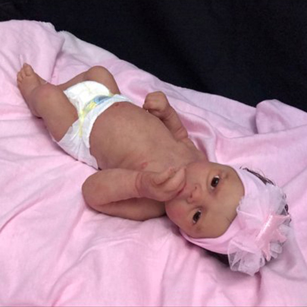 20''Realistic Reborn Newborns Girl Silicone Vinyl Body Baby Doll Named Journee With Blonde Hair