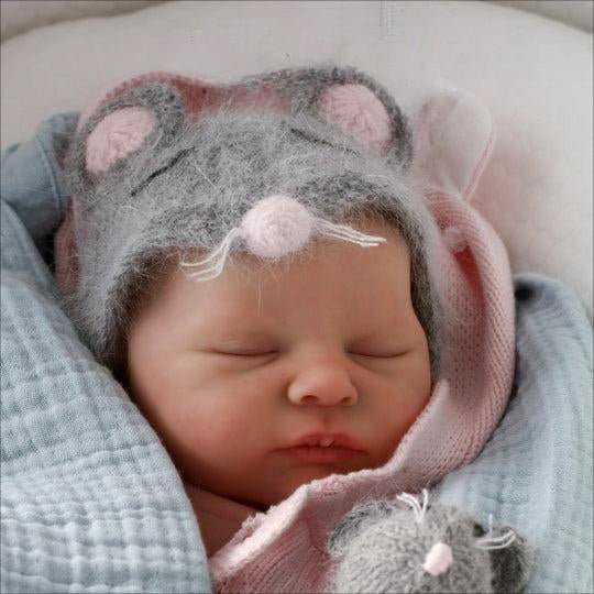 20" Reborn Sleeping Newborn Girl Soft Silicone Vinyl Baby Doll Named Monnya