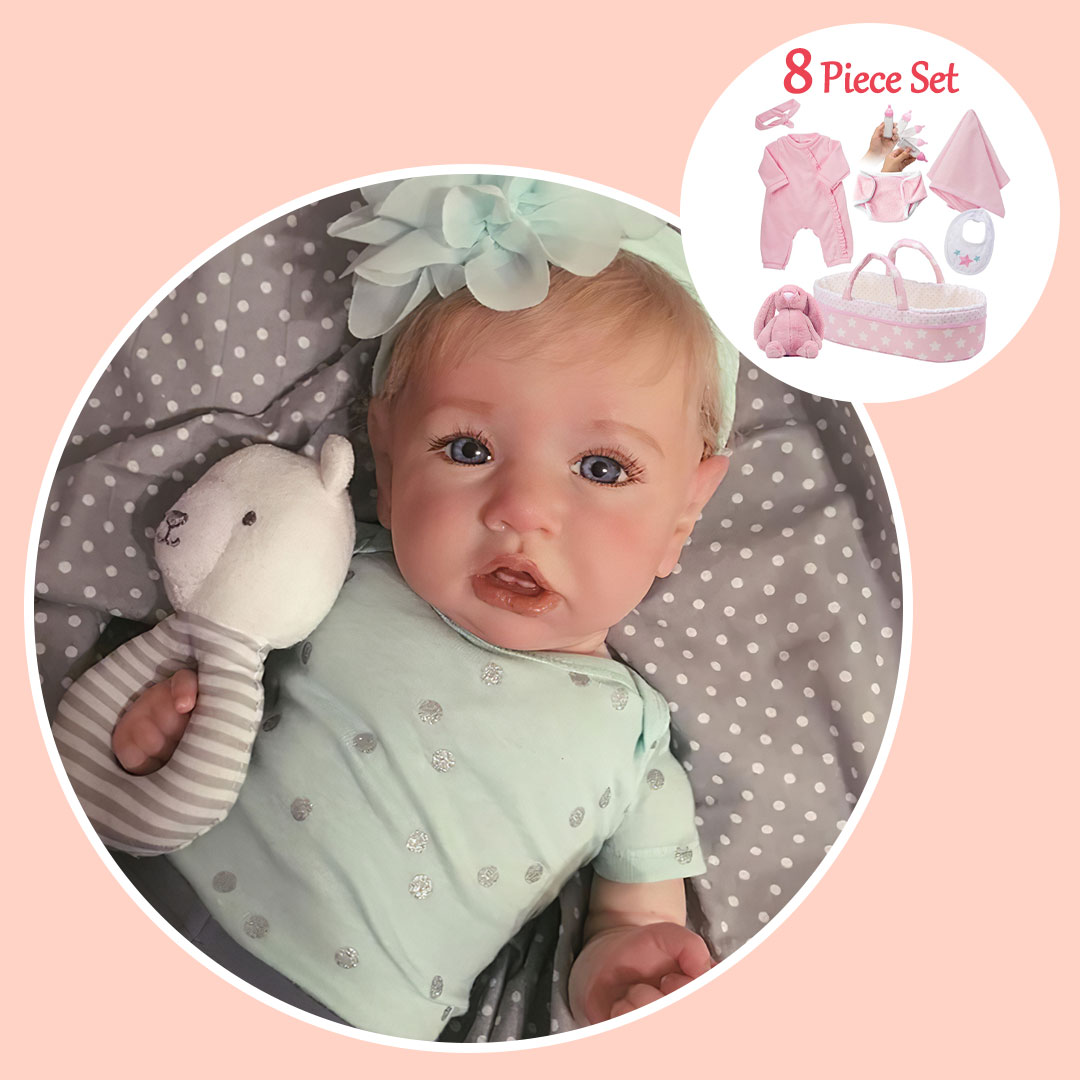 [Heartbeat& Sound] 20'' Real Lifelike Sweet Emma Handmade Cute Soft Silicone Reborn Baby Doll Girl By Dollreborns®